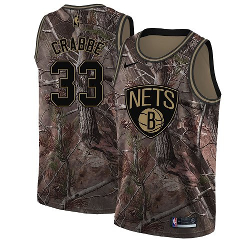 Nike Nets #33 Allen Crabbe Camo NBA Swingman Realtree