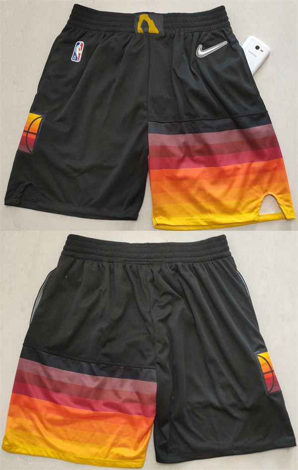 Men's Utah Jazz Black 75th Anniversary Shorts (Run Small) Men's Utah Jazz Black 75th Anniversary Shorts (Run Small)