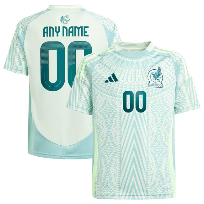 Men's Mexico Custom Green 2024 Away Soccer Jersey