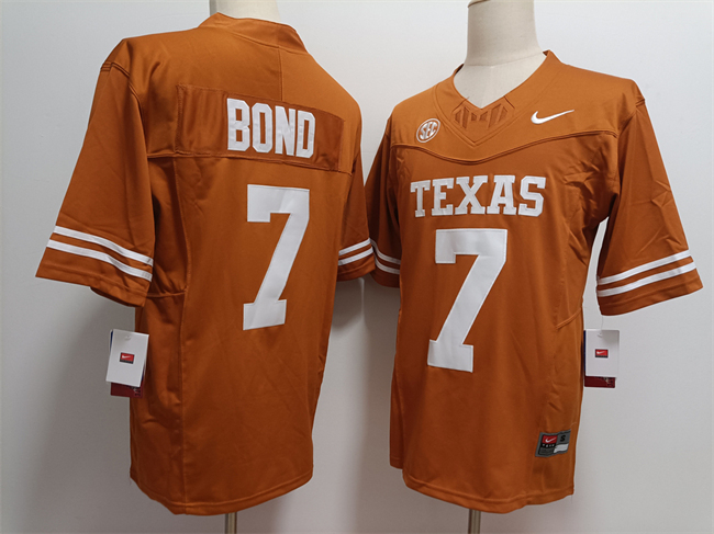 Men's Texas Longhorns #7 Isaiah Bond Yellow F.U.S.E Stitched Jersey Men's Texas Longhorns #7 Isaiah Bond Yellow F.U.S.E Stitched Jersey