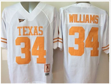 Texas Longhorns #34 Ricky Williams White Stitched NCAA Jersey Texas Longhorns #34 Ricky Williams White Stitched NCAA Jersey