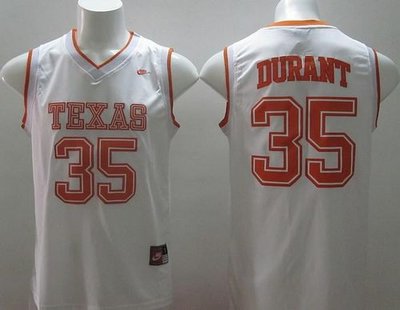 Texas Longhorns #35 Kevin Durant White Stitched NCAA Jersey