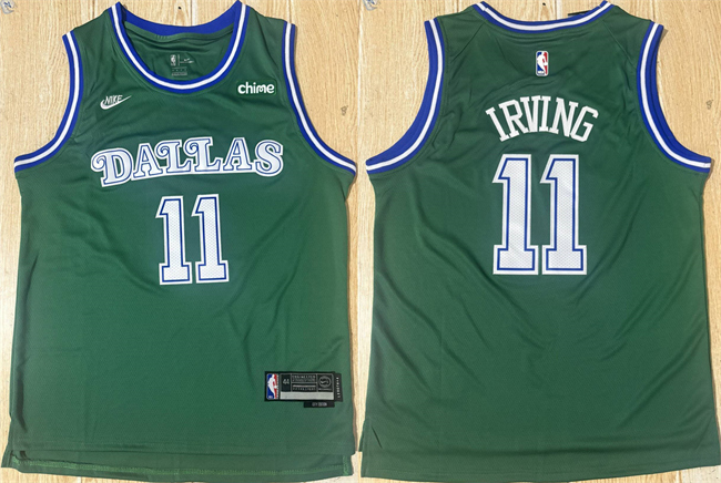 Men's Dallas Mavericks #11 Kyrie Irving Green 2025 26 Classic Edition Stitched Basketball Jersey