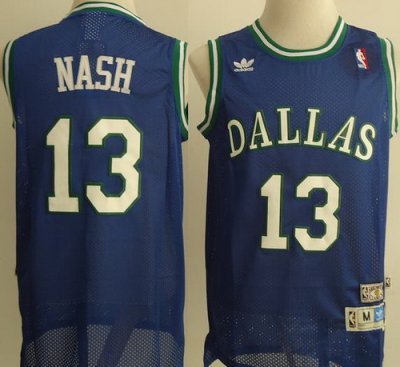 Dallas Mavericks 13 Steve Nash Blue Throwback M&N NBA Jerseys Dallas Mavericks 13 Steve Nash Blue Throwback M&N NBA Jerseys
