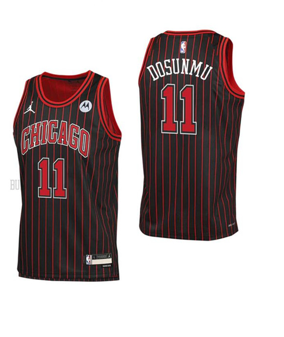 Men's Chicago Bulls #11 Ayo Dosunmu Black Stitched Basketball Jersey