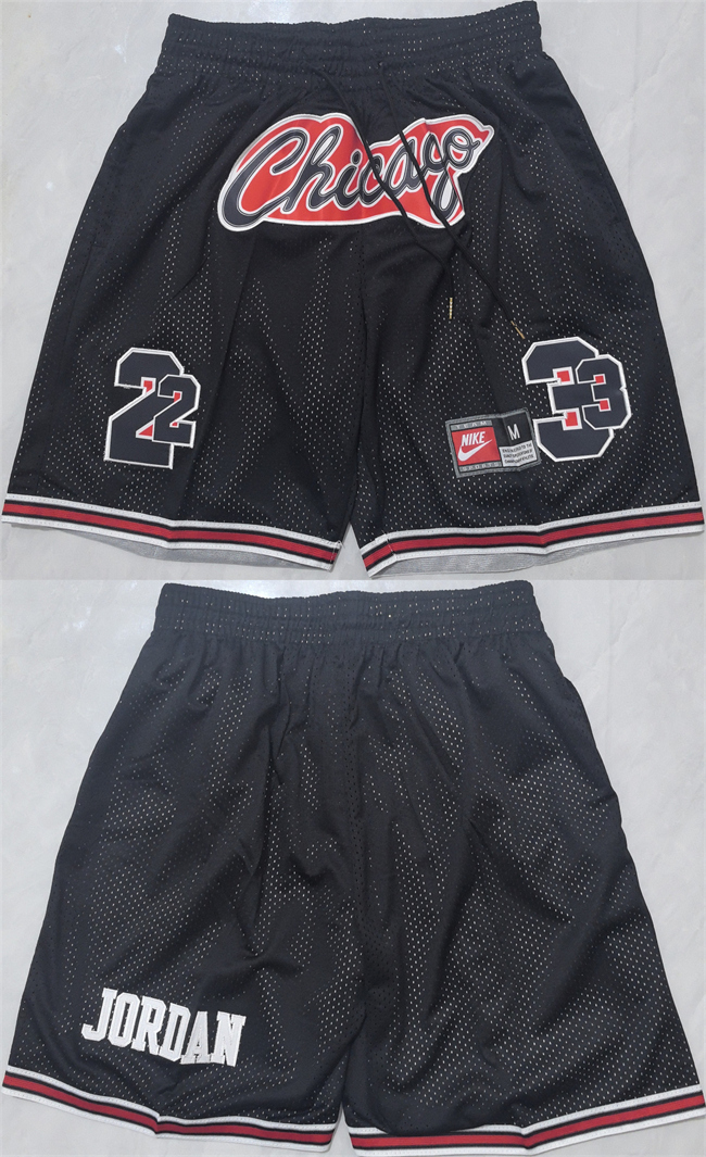 Men's Chicago Bulls #23 Michael Jordan Black Shorts001 (Run Small) Men's Chicago Bulls #23 Michael Jordan Black Shorts001 (Run Small)