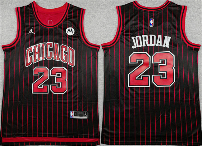 Men's Chicago Bulls #23 Michael Jordan Black 2024 25 City Edition Stitched Basketball Jersey