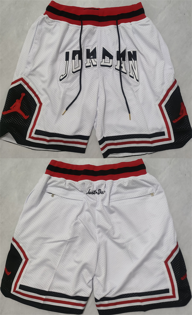 Men's Michael Jordan White Red Black Shorts Men's Michael Jordan White Red Black Shorts
