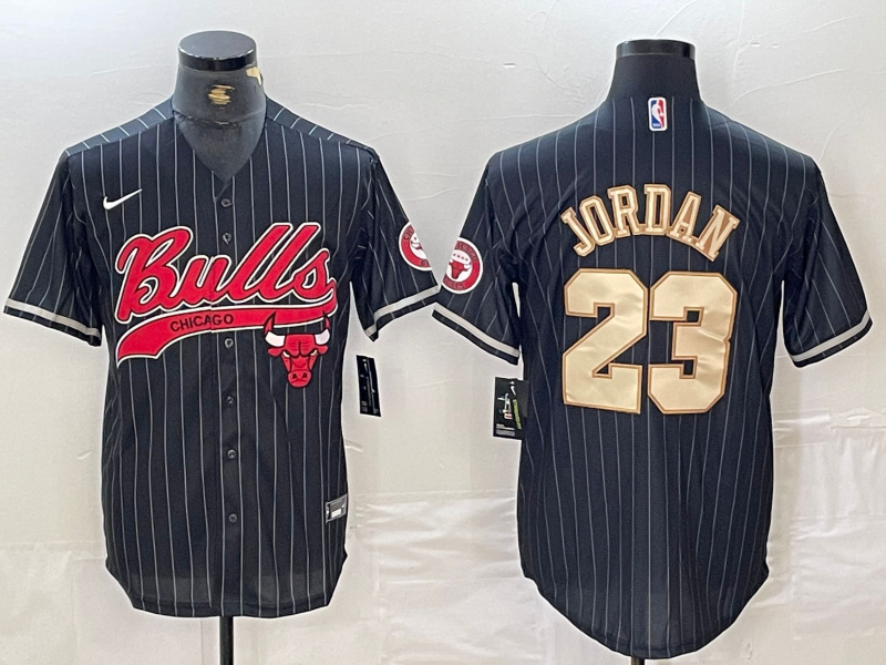 Men's Chicago Bulls #23 Michael Jordan Camo Cool Base Stitched Baseball Jersey 2