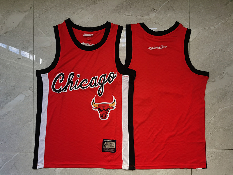 Bulls Blank Red Mitchell & Ness Jersey Bulls Blank Red Mitchell & Ness Jersey