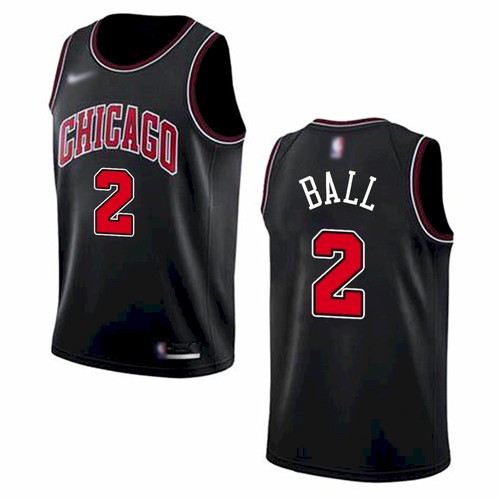 Men's Chicago Bulls #2 Lonzo Ball Black 2021 Nike Swingman Stitched Jersey Men's Chicago Bulls #2 Lonzo Ball Black 2021 Nike Swingman Stitched Jersey