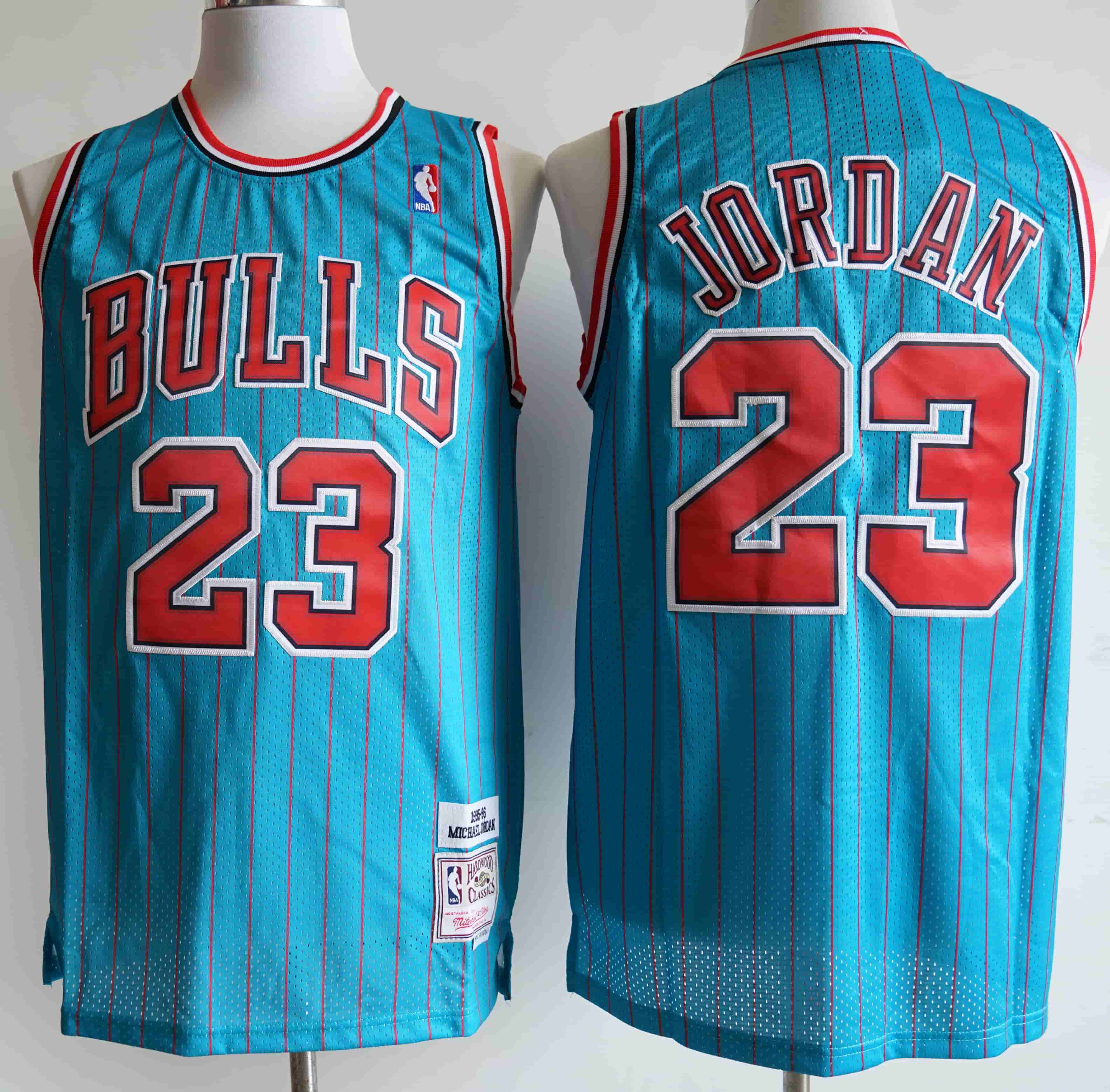 Bulls 23 Michael Jordan Blue 1995-96 Hardwood Classics Swingman Jersey Bulls 23 Michael Jordan Blue 1995-96 Hardwood Classics Swingman Jersey