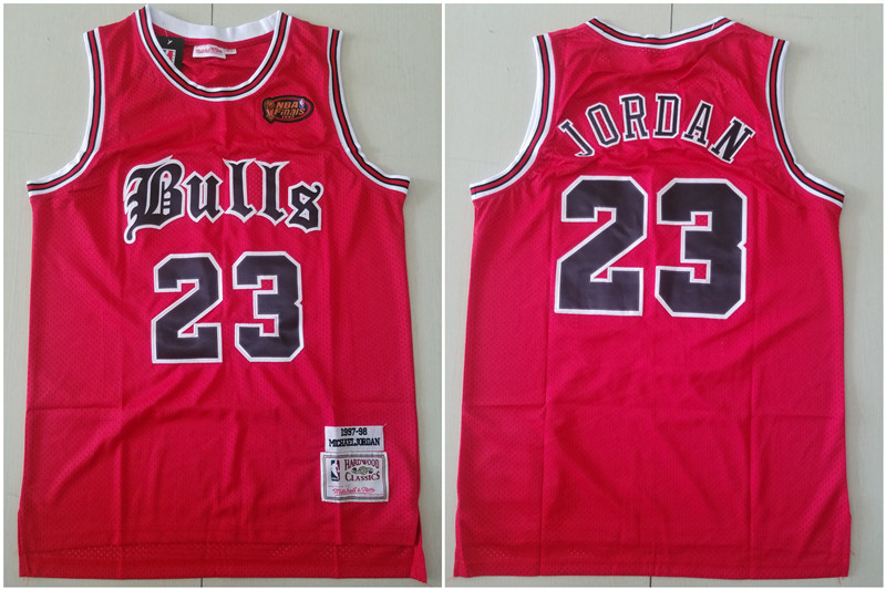 Bulls 23 Michael Jordan Red 1997 NBA Finals Patch 1997-98 Hardwood Classics Jersey Bulls 23 Michael Jordan Red 1997 NBA Finals Patch 1997-98 Hardwood Classics Jersey