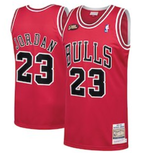 Bulls #23 Michael Jordan Red 1995-96 Champions Hardwood Classics Jersey