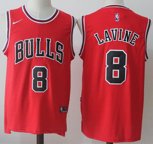 Nike Bulls #8 Zach LaVine Red Road Stitched NBA Jersey Nike Bulls #8 Zach LaVine Red Road Stitched NBA Jersey