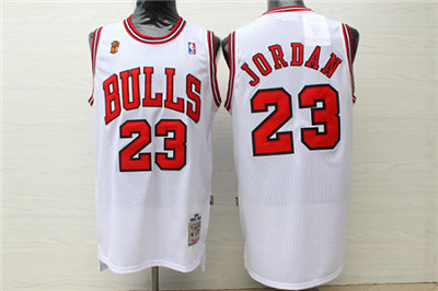 Bulls #23 Michael Jordan White 1995-96 Champions Hardwood Classics Jersey
