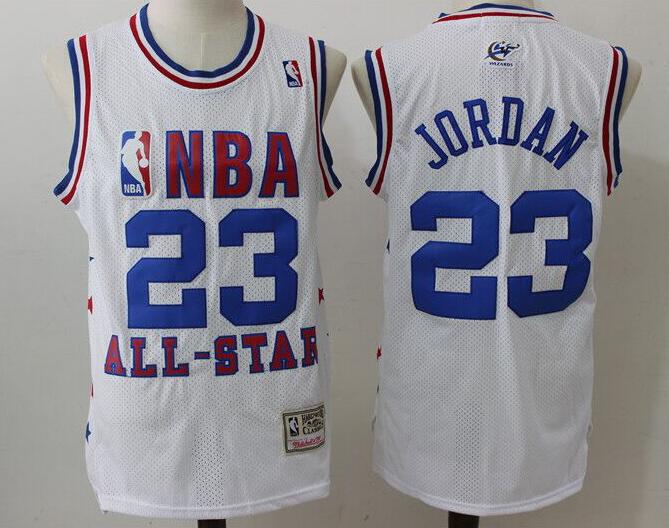 Bulls #23 Michael Jordan White Stitched All Star Stitched NBA Jersey