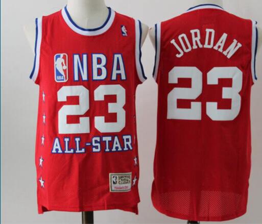 Bulls #23 Michael Jordan Red Stitched All Star Stitched NBA Jersey