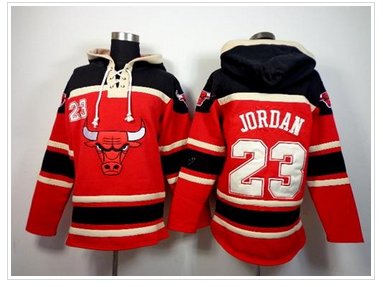 Chicago Bulls #23 Michael Jordan Red Sawyer Hooded Sweatshirt NBA Hoodie