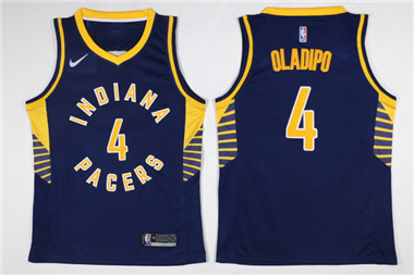 Nike Pacers #4 Victor Oladipo Navy Swingman Jersey