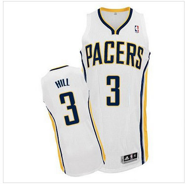 Revolution 30 Indiana Pacers #3 George Hill White Road Stitched NBA Jersey
