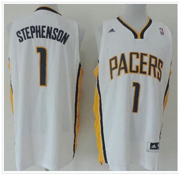 Indiana Pacers Revolution 30 #1 Lance Stephenson White Road Stitched NBA Jersey