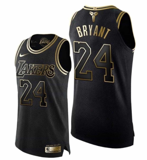 Men Lakers #24 Kobe Bryant Black Mamba Forever Legend Jersey