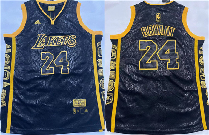 Men's Los Angeles Lakers #24 Kobe Bryant Black Stitched Basketball Jersey