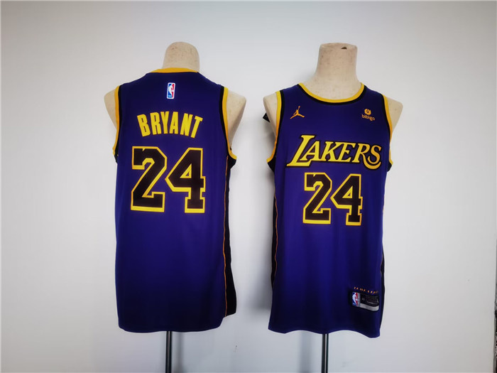 Men's Los Angeles Lakers #24 Kobe Bryant Purple Stitched Basketball Jersey Men's Los Angeles Lakers #24 Kobe Bryant Purple Stitched Basketball Jersey