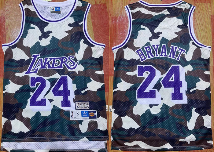 Men's Los Angeles Lakers #24 Kobe Bryant Camo Throwback Basketball Jersey Men's Los Angeles Lakers #24 Kobe Bryant Camo Throwback Basketball Jersey