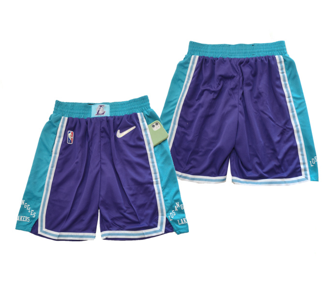 Men's Los Angeles Lakers 75th Anniversary Purple Shorts (Run Small) Men's Los Angeles Lakers 75th Anniversary Purple Shorts (Run Small)