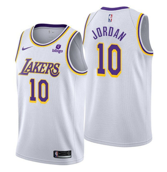 Men's Los Angeles Lakers #10 Deandre Jordan White Stitched Jersey Men's Los Angeles Lakers #10 Deandre Jordan White Stitched Jersey