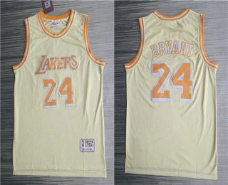 Men's Los Angeles Lakers #24 Kobe Bryant Gold Hardwood Classics Soul Throwback Limited Jersey Men's Los Angeles Lakers #24 Kobe Bryant Gold Hardwood Classics Soul Throwback Limited Jersey