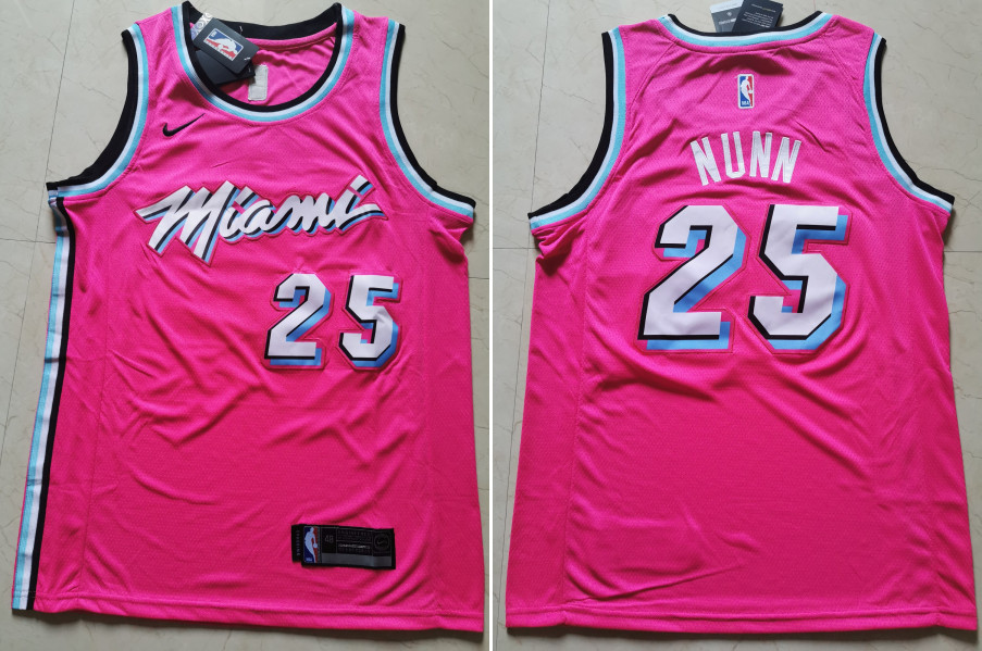 Heat 25 Kendrick Nunn Pink Nike Swingman Jersey Heat 25 Kendrick Nunn Pink Nike Swingman Jersey