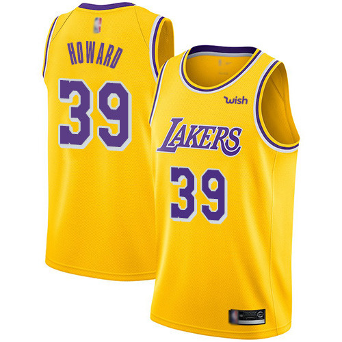 Lakers #39 Dwight Howard Gold Basketball Swingman Icon Edition Jersey Lakers #39 Dwight Howard Gold Basketball Swingman Icon Edition Jersey