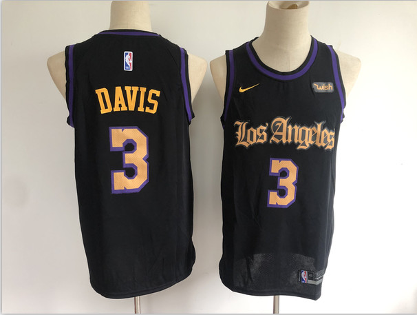 Lakers 3 Anthony Davis Black Nike Swingman Jersey Lakers 3 Anthony Davis Black Nike Swingman Jersey
