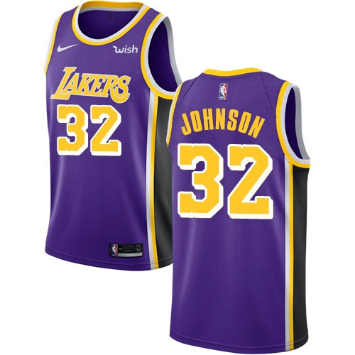 Lakers #32 Magic Johnson Purple Men Basketball Swingman Statement Edition Jersey Lakers #32 Magic Johnson Purple Men Basketball Swingman Statement Edition Jersey