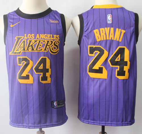 Nike Lakers #24 Kobe Bryant Purple NBA Swingman City Edition Jersey