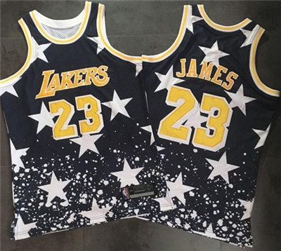 Lakers #23 LeBron James Navy Throwback 1997 4th of July Stitched NBA Jersey Lakers #23 LeBron James Navy Throwback 1997 4th of July Stitched NBA Jersey