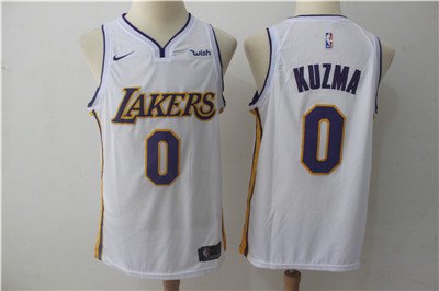 Nike Lakers #0 Kyle Kuzma White Swingman Jersey
