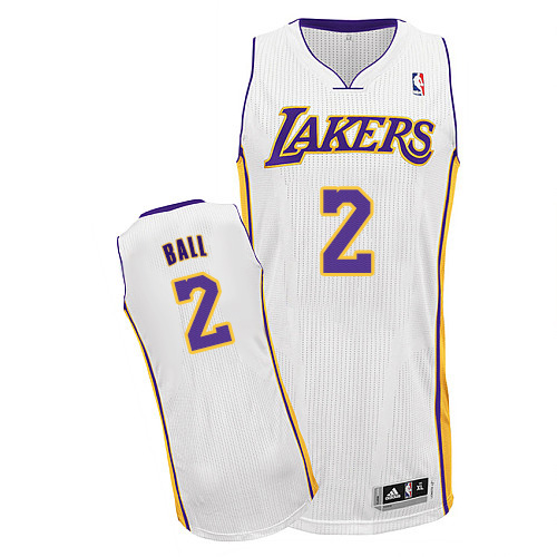 Lakers #2 Lonzo Ball White Stitched NBA Jersey