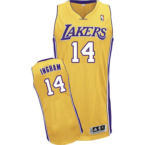 Lakers #14 Brandon Ingram Gold Stitched NBA Jersey