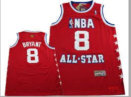 Lakers #8 Kobe Bryant red all star nba jerse