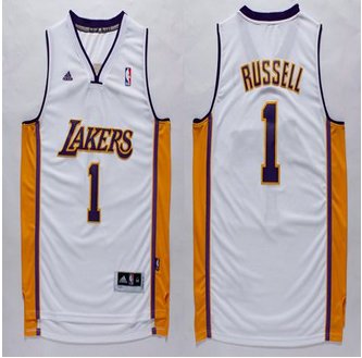Los Angeles Lakers #1 D'Angelo Russell White Stitched NBA Jersey Los Angeles Lakers #1 D'Angelo Russell White Stitched NBA Jersey