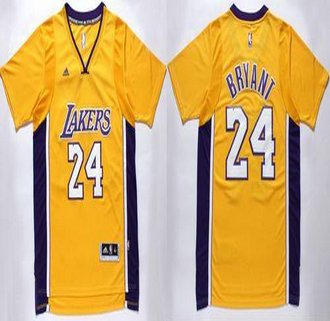 Los Angeles Lakers #24 Kobe Bryant Gold Short Sleeve Stitched NBA Jersey