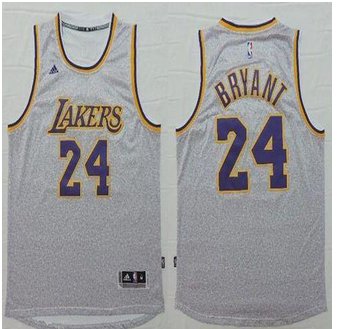 Los Angeles Lakers #24 Kobe Bryant Grey Fashion Stitched NBA Jersey