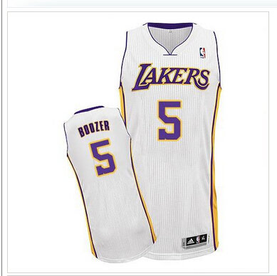 Revolution 30 Los Angeles Lakers #5 Carlos Boozer White Stitched NBA Jersey