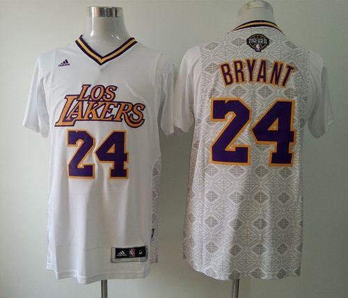 Los Angeles Lakers #24 Kobe Bryant White New Latin Nights NBA Jersey