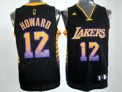 nba los angeles lakers #12 dwight howard black(limited edition)