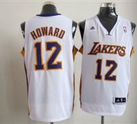 nba los angeles lakers #12 dwight howard white(revolution 30 swingman)